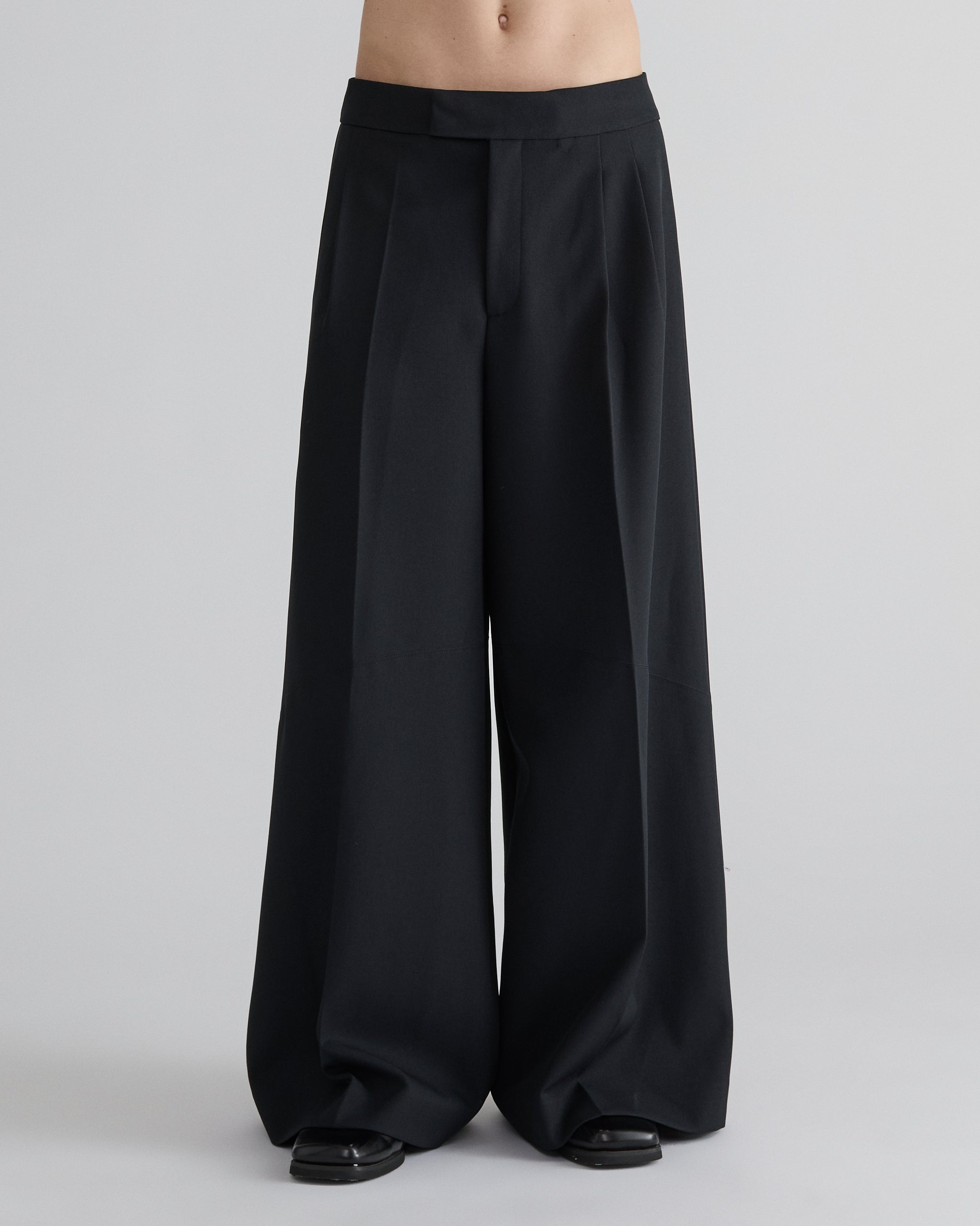 パンツ MONOT SS23 Georgette' pants (SS23509 BLACK) Black Wide-Leg Pants – ZONA20